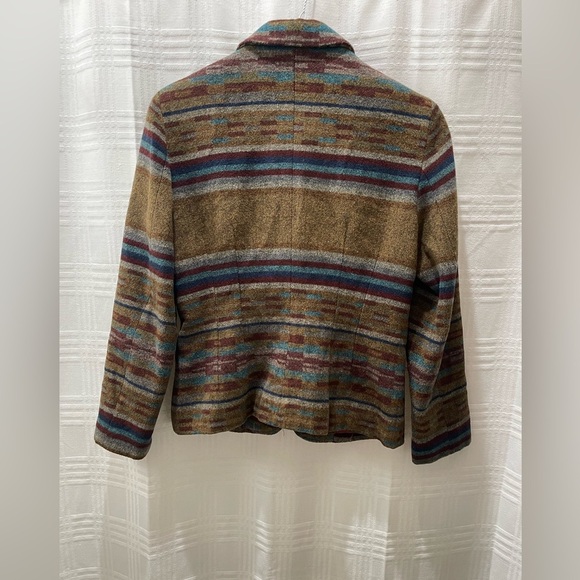 Wool Blend zip up western blazer - Picture 2 of 9
